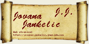 Jovana Jankelić vizit kartica